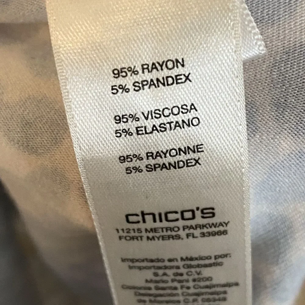 Chico's Dress Womens Size 2 Large Pebbled Waves Maxi Sleeveless Stretch - Picture 6 of 7